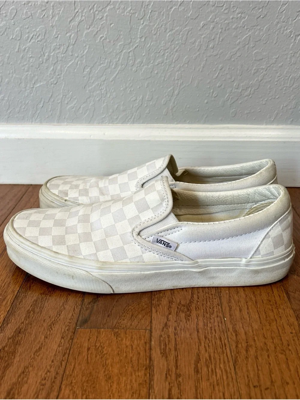 Vans Sneakers Low Slip On Skate Shoes Checkerboard Women’s Size 9 White